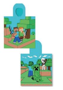 Pončo Minecraft  Bavlna - Froté 55/110 cm , Barva - Barevná , Rozměr textilu - 55x110