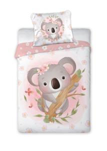Obliečky do postieľky Koala , Barva - Svetlo ružová , Rozměr textilu - 100x135