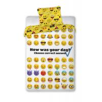 Obliečky Emoji , Barva - Žltá , Rozměr textilu - 140x200