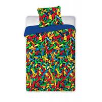 Obliečky Kocky Colorful , Barva - Barevná , Rozměr textilu - 140x200