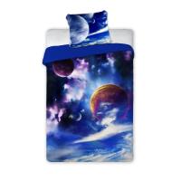 Obliečky Vesmír planéty , Barva - Tmavo modrá , Rozměr textilu - 140x200