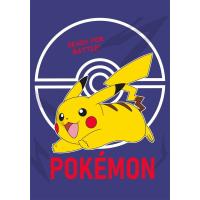 Deka Pokémon Pikachu , Barva - Fialová , Rozměr textilu - 100x140