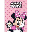 Fleece deka Minnie , Barva - Svetlo ružová , Rozměr textilu - 100x140