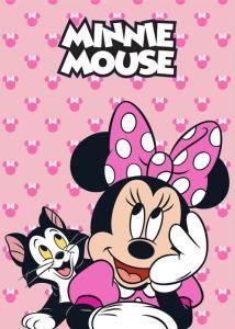 Fleece deka Minnie , Barva - Svetlo ružová , Rozměr textilu - 100x140