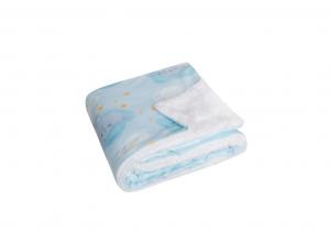 Fleece deka s beránkem Králíček , Barva - Světlo modrá , Rozměr textilu - 80x100