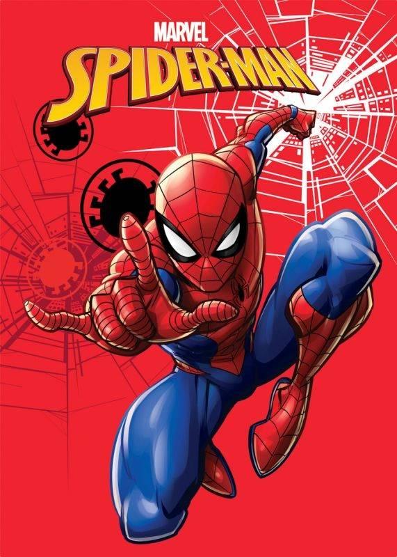 Fleece deka Spiderman Red