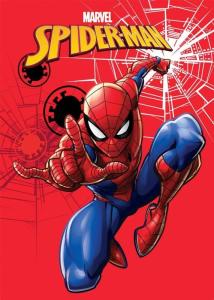 Fleece deka Spiderman Red , Barva - Červená , Rozměr textilu - 100x140