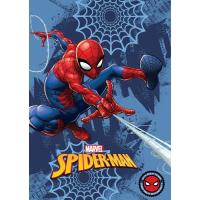 Fleece deka Spiderman , Barva - Modrá , Rozměr textilu - 100x140