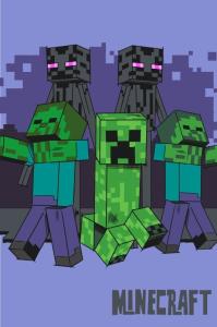 Fleecová deka Minecraft Mobs coming for you , Barva - Barevná , Rozměr textilu - 100x150