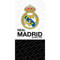 Futbalová osuška Real Madrid Black Belt , Barva - Bielo-čierna , Rozměr textilu - 70x140