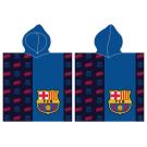 Pončo FC Barcelona Blue , Barva - Modrá , Rozměr textilu - 55x110