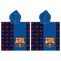 Pončo FC Barcelona Blue , Barva - Modrá , Rozměr textilu - 55x110