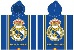 Pončo Real Madrid Famoso , Barva - Modrá , Rozměr textilu - 55x110