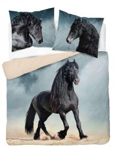 Francúzske obliečky Black Horse , Barva - Šedá , Rozměr textilu - 200x220
