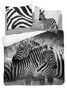 Francúzske obliečky Zebra , Barva - Černo-šedá , Rozměr textilu - 200x220