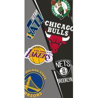 Froté osuška Basketbalové Tímy NBA , Barva - Antracitová , Rozměr textilu - 70x140