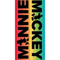 Osuška Minnie a Mickey Mouse , Barva - Barevná , Rozměr textilu - 70x140