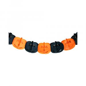 Girlanda papierová Halloween tekvica 4 m , Barva - Červeno-oranžový