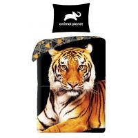Obliečky Animal Planet Tiger , Barva - Čierna , Rozměr textilu - 140x200