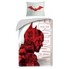 Obliečky Batman silueta , Barva - Bielo-červená , Rozměr textilu - 140x200