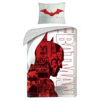 Obliečky Batman silueta , Barva - Bielo-červená , Rozměr textilu - 140x200