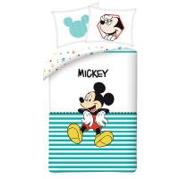 Obliečky Mickey stripe , Barva - Biela , Rozměr textilu - 140x200