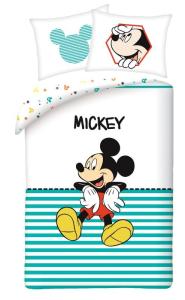 Obliečky Mickey stripe , Barva - Biela , Rozměr textilu - 140x200