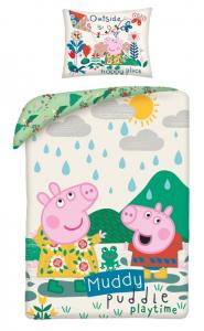 Obliečky Peppa Pig playtime , Barva - Zelená , Rozměr textilu - 140x200