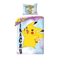 Povlečení Pokémon Pikachu Smile , Barva - Žluto-modrá , Rozměr textilu - 140x200