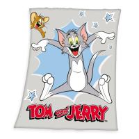 Deka Tom a Jerry , Barva - Šedá , Rozměr textilu - 130x170
