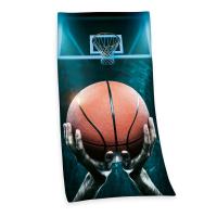Osuška Basketball , Barva - Tmavo zelená , Rozměr textilu - 75x150