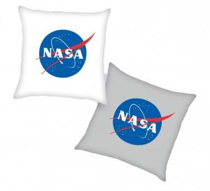 Vankúšik NASA Logo , Barva - Bílo-šedá , Rozměr textilu - 40x40