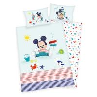Obliečky do postieľky Mickey baby Bio Bavlna , Barva - Svetlo zelená , Rozměr textilu - 100x135