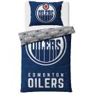 Hokejové obliečky NHL Edmonton Oilers Shields , Barva - Modrá , Rozměr textilu - 140x200