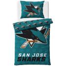 Hokejové obliečky NHL San Jose Sharks , Barva - Zelená , Rozměr textilu - 140x200