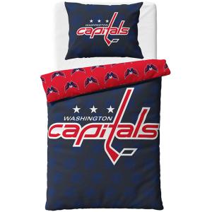Hokejové obliečky NHL Washington Capitals , Barva - Modro-červená , Rozměr textilu - 140x200