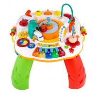 Hrajúci interaktívny stolček New Baby s jazdiacim vláčikom , Barva - Barevná