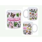 HRNEČEK MINECRAFT , Velikost lahve - 325 ml , Barva - Bílo-růžová