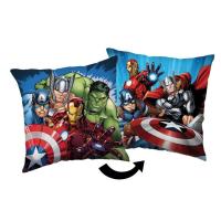 Mikroplyšový polštářek Avengers Heroes 03 Polyester, 40/40 cm , Barva - Modrá , Rozměr textilu - 40x40