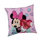 Mikroplyšový povlak na polštářek Minnie Purple  Polyester, 40/40 cm , Barva - Ružová , Rozměr textilu - 40x40