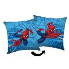 Mikroplyšový povlak na polštářek Spiderman Blue 05 Polyester, 40/40 cm , Barva - Modrá , Rozměr textilu - 40x40