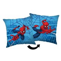Mikroplyšový povlak na polštářek Spiderman Blue 05 Polyester, 40/40 cm , Barva - Modrá , Rozměr textilu - 40x40