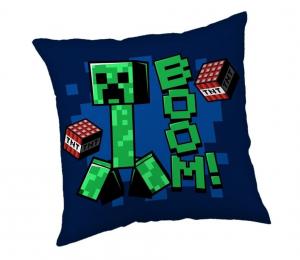Vankúšik Minecraft Jolly Boom , Barva - Tmavo modrá , Rozměr textilu - 40x40