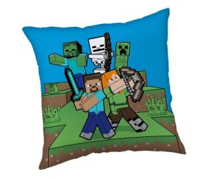 Vankúšik Minecraft Mobs vs Us , Barva - Modro-zelená , Rozměr textilu - 40x40