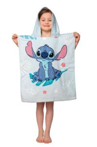 JERRY FABRICS Pončo Lilo and Stitch Blue  Bavlna - Froté, 50/115 cm , Barva - Světlo modrá , Rozměr textilu - 50x115