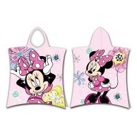 Pončo Minnie Pink bow , Barva - Svetlo ružová , Rozměr textilu - 50x115