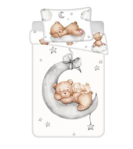 Obliečky do postieľky Macko Ribbon baby , Barva - Béžová , Rozměr textilu - 100x135