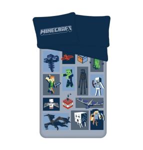 Obliečky Minecraft Emblematic , Barva - Tmavo modrá , Rozměr textilu - 140x200