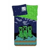Obliečky Minecraft Sssleep Tight , Barva - Modro-zelená , Rozměr textilu - 140x200