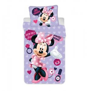 Obliečky Minnie purple , Barva - Fialová , Rozměr textilu - 140x200